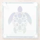 Schildkröte - blau glasuntersetzer (Rückseite)