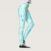 Schildkröte-blaues Wasser-Leggings Leggings (Rechts)