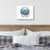 Schildkröte Blue Sea Square Leinwanddruck (Insitu (Schlafzimmer))