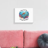 Schildkröte Blue Sea Square Leinwanddruck (Insitu (Wohnzimmer))