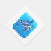 Schildkröte Blue Sea Square Serviette (Ecke)