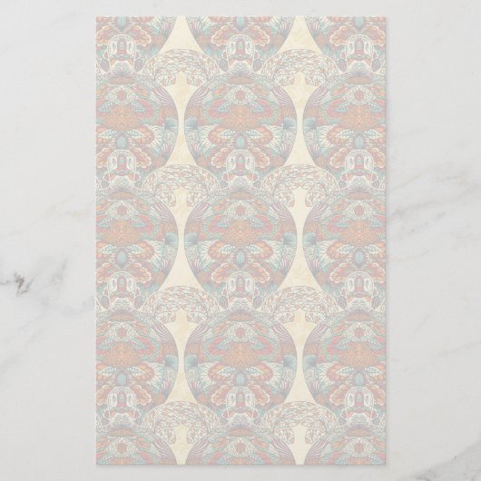 Schildkröte-Blumenmuster Briefpapier (Vorderseite)
