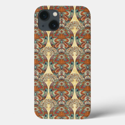 Schildkröte-Blumenmuster Case-Mate iPhone Hülle (Rückseite)