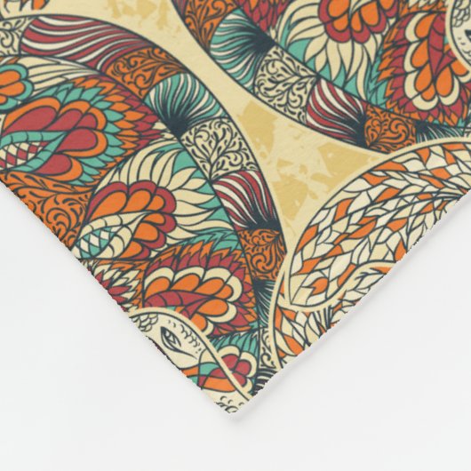 Schildkröte-Blumenmuster Fleecedecke (Ecke)