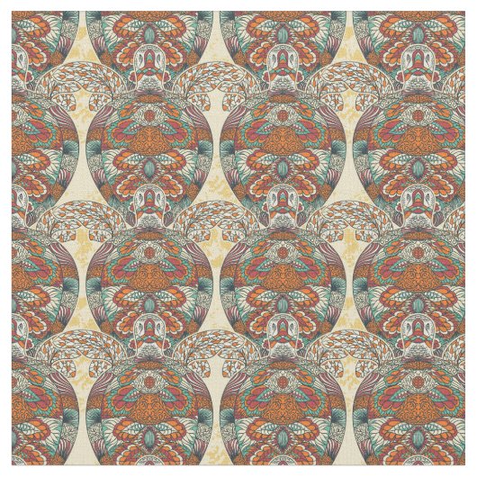 Schildkröte-Blumenmuster Stoff (Nahaufnahme)
