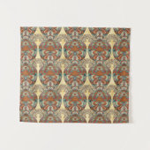 Schildkröte-Blumenmuster Wandteppich (Vorderseite (Horizontal))