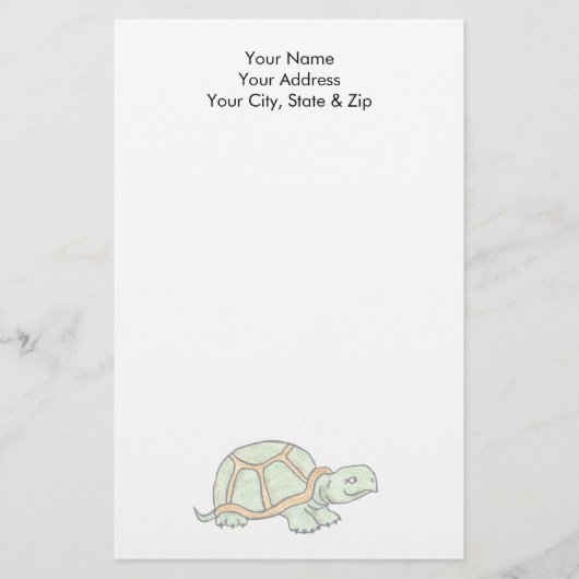 Schildkröte Briefpapier (Vorderseite)