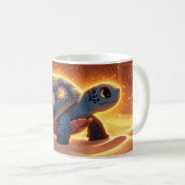 Schildkröte Cartoon-Stil lebendig Süße Bunt Kaffeetasse (VorderseiteRechts)