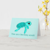 Schildkröte coole Babyschildkröte Karte (Gelbe Blume)