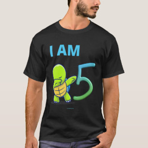 Schildkröte Dabbing Geburtstag 5 Jahre alt T-Shirt