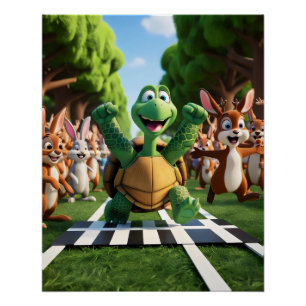 Schildkröte der Gewinner. Poster