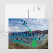 Schildkröte der Insel Oahu Postkarte (Vorne/Hinten)