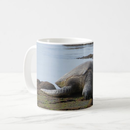 Schildkröte, die auf den Felsen stillsteht Kaffeetasse (Vorderseite Links)