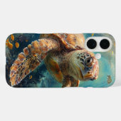Schildkröte, die im Ozean schwimmt Case-Mate iPhone Hülle (Rückseite (Horizontal))