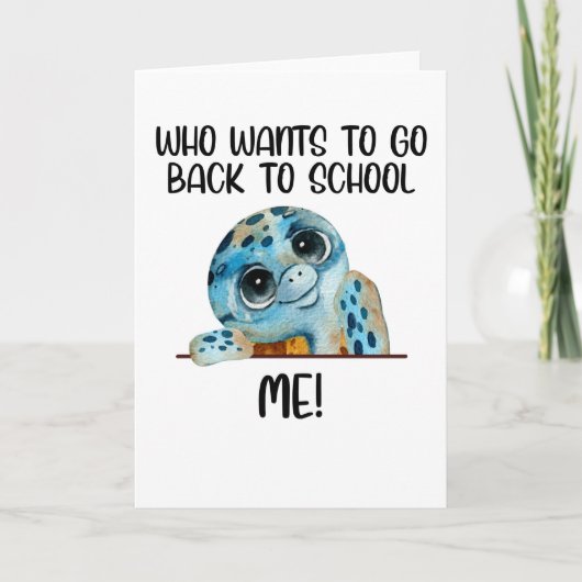 Schildkröte, die wollte, wieder zur Schule zu gehe Karte (Vorderseite)