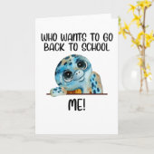 Schildkröte, die wollte, wieder zur Schule zu gehe Karte (Gelbe Blume)