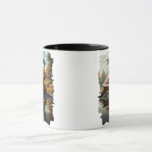 Schildkröte durch Wald Reflektion des Sees Tasse (Zentrum)