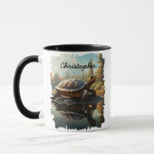 Schildkröte durch Wald Reflektion des Sees Tasse (Links)