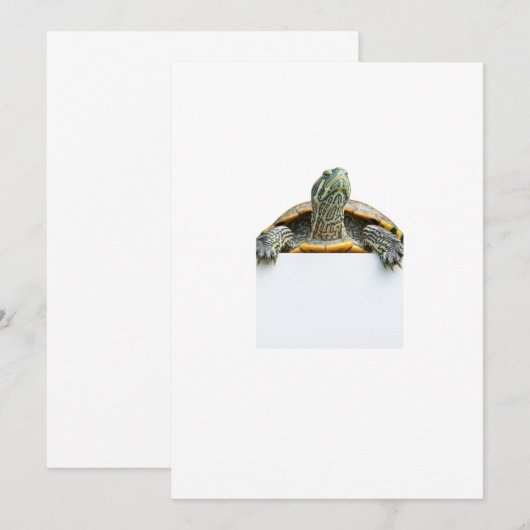 Schildkröte Einladung (Vorne/Hinten)
