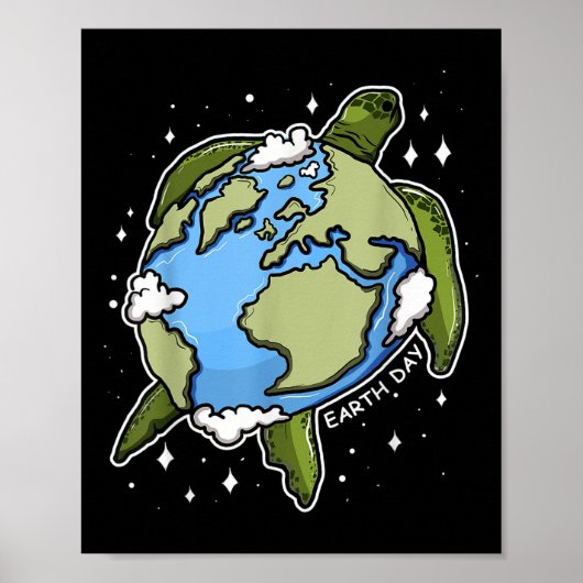 Schildkröte Erde Tag Erde Umwelt schützen Poster (Vorne)