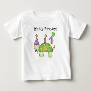 Schildkröte-erster Geburtstag Baby T-shirt