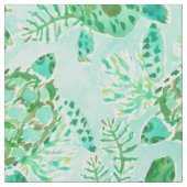 SCHILDKRÖTE-FLOSS Grün-Aqua-Aquarell Stoff (Nahaufnahme)