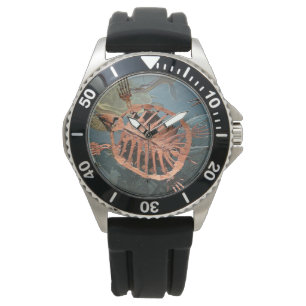 SCHILDKRÖTE-FOSSIL ARMBANDUHR