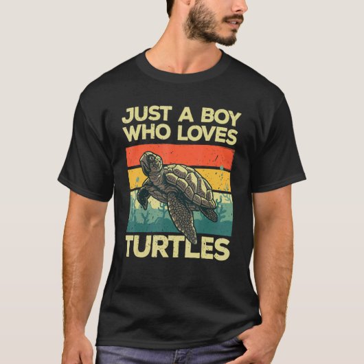 Schildkröte für Männer Boys Tortoise Ocean Turtles T-Shirt (Vorderseite)