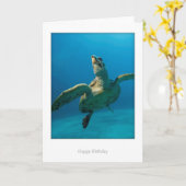 Schildkröte-Geburtstags-Karte Karte (Gelbe Blume)