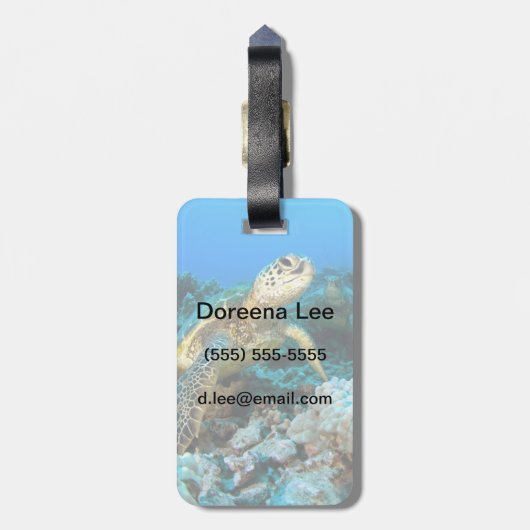 Schildkröte Gepäckanhänger (Rückseite vertikal)