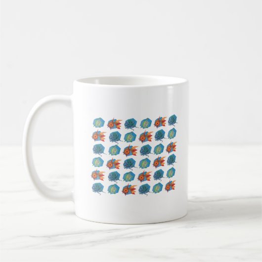 Schildkröte Goldfish Octopus-Muster Kaffeetasse (Links)