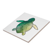 Schildkröte grün Aquarell Fliese (Seite)