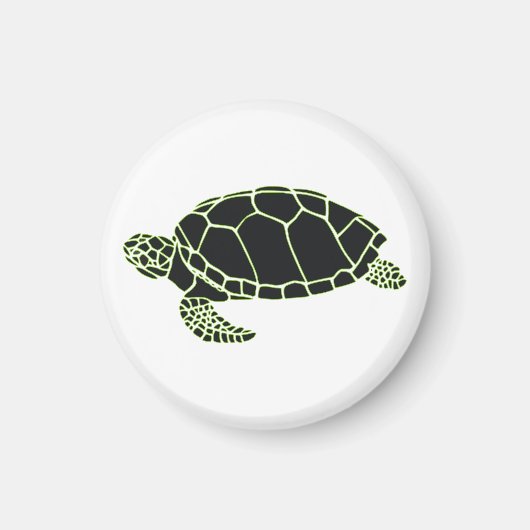 Schildkröte grün schwarz magnet (Vorne)