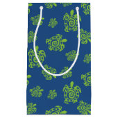 Schildkröte-grünes und blaues Party-Material Kleine Geschenktüte (Vorderseite)