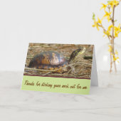 Schildkröte - Hals aus Karte (Gelbe Blume)