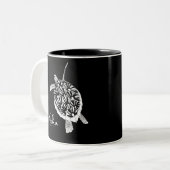 Schildkröte Hawaiis Aloha Honu Zweifarbige Tasse (Vorderseite Links)