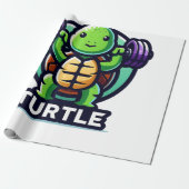 Schildkröte hockt lustig geschenkpapier (Ungerollt)