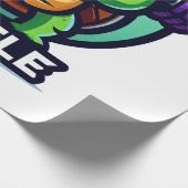 Schildkröte hockt lustig geschenkpapier (Ecke)