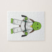 Schildkröte im Kampfsport mit schwarzem Gürtel Puzzle (Horizontal)