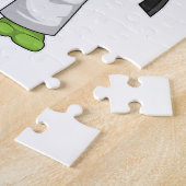 Schildkröte im Kampfsport mit schwarzem Gürtel Puzzle (Seite)