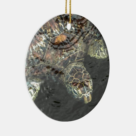 Schildkröte im Wasser Keramik Ornament (Rechts)