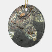 Schildkröte im Wasser Keramik Ornament (Links)