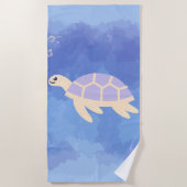 Schildkröte im Wasser Strandtuch (Vorderseite)