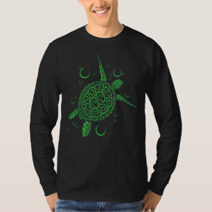 Schildkröte in Blauer Welle Schildkrötenliebhaber  T-Shirt