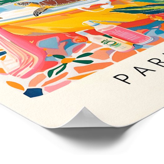 Schildkröte in der Badewanne Witziges Poster, Dopa Poster (Ecke)