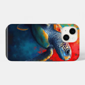 Schildkröte in der Tiefsee iPhone Hülle (Rückseite (Horizontal))