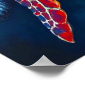Schildkröte in der Tiefsee Poster (Ecke)