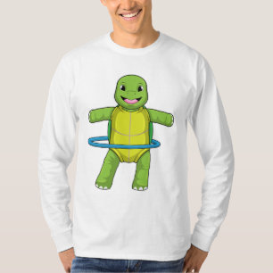 Schildkröte in Fitness mit Fitness-Reifen T-Shirt