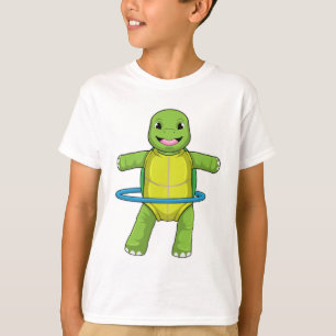 Schildkröte in Fitness mit Fitness-Reifen T-Shirt
