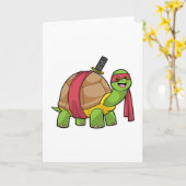 Schildkröte in Kampfkunst mit Schwert Karte (Gelbe Blume)